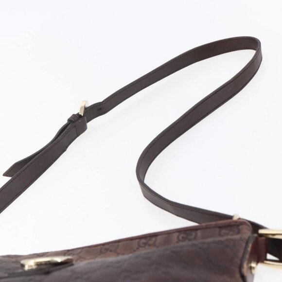 GUCCI Guccissima Abbey GG Canvas Bag Leather Bordeaux Gold 131326 Auth ep11342 - Picture 11 of 16